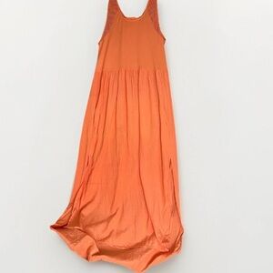 Witchery Dress Long Maxi Sleeveless Sunny Orange Summer Dress Sz S Flowy Resort